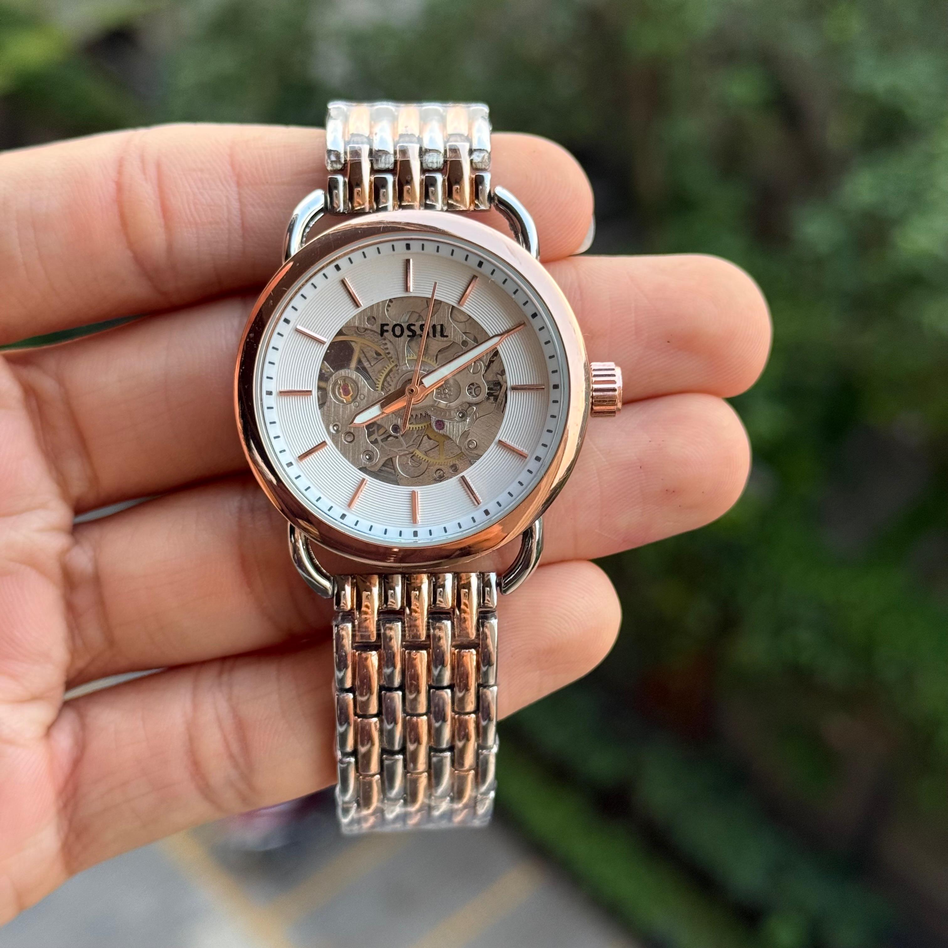 Fossi_l womens automatic tow tone white dial for her