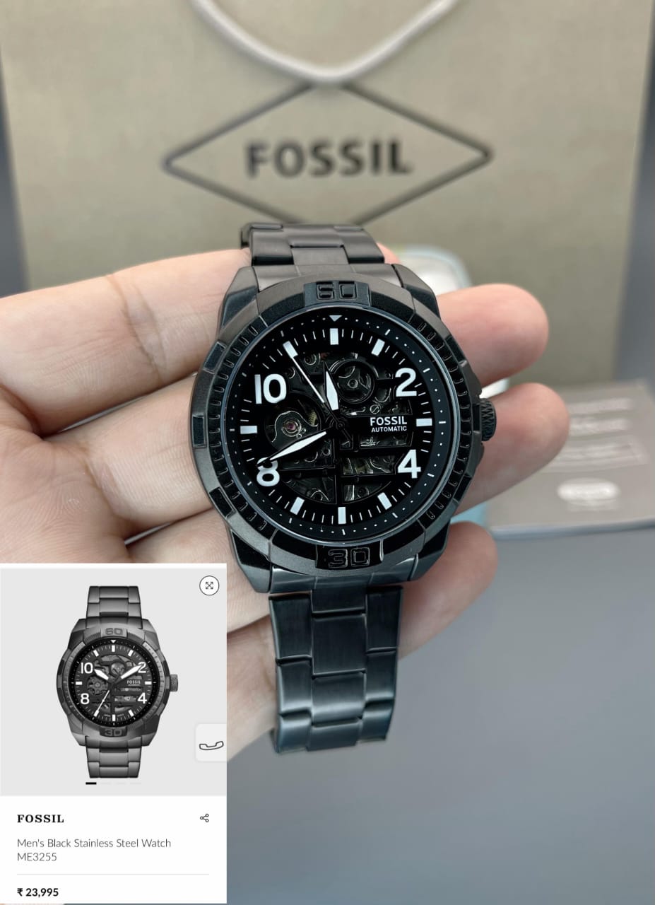 WG Fossiil Automatic Skeleton Watch – Black Edition