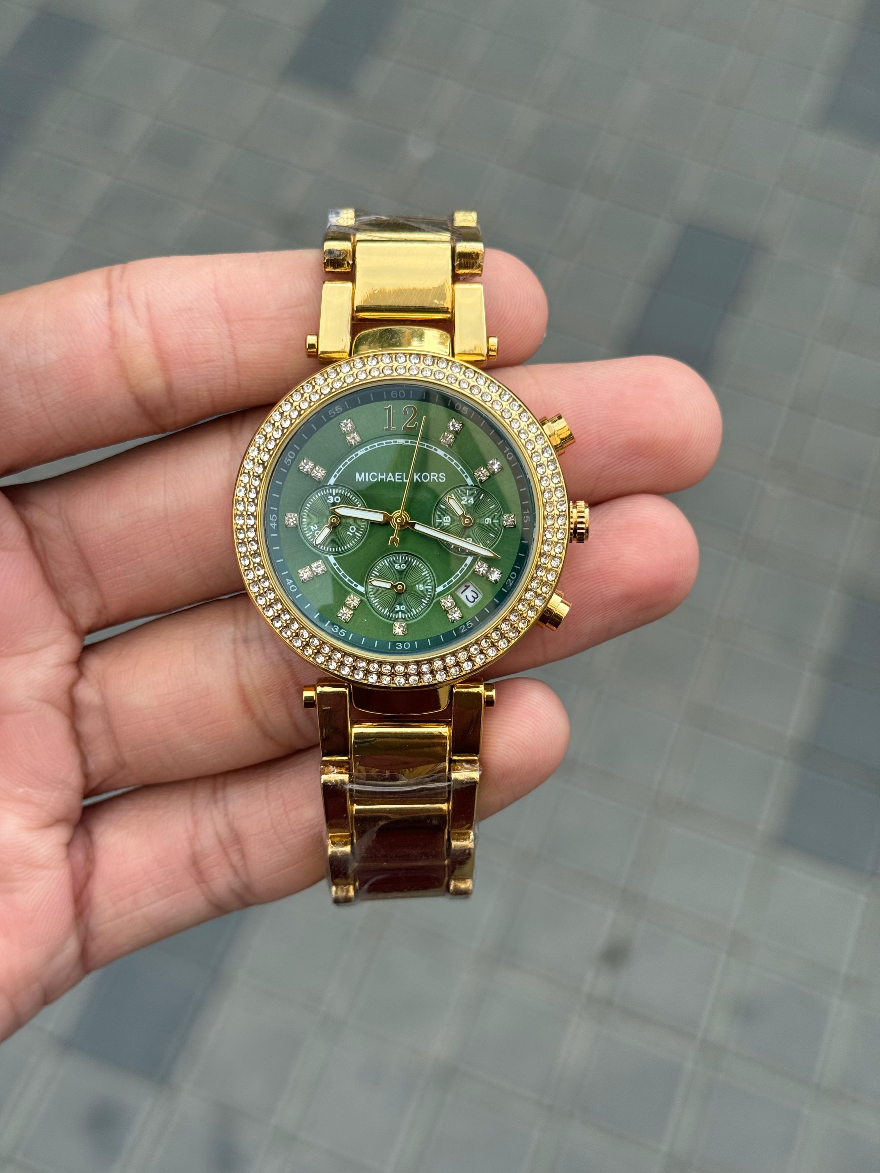 Miche_l Kors parker gold green for her